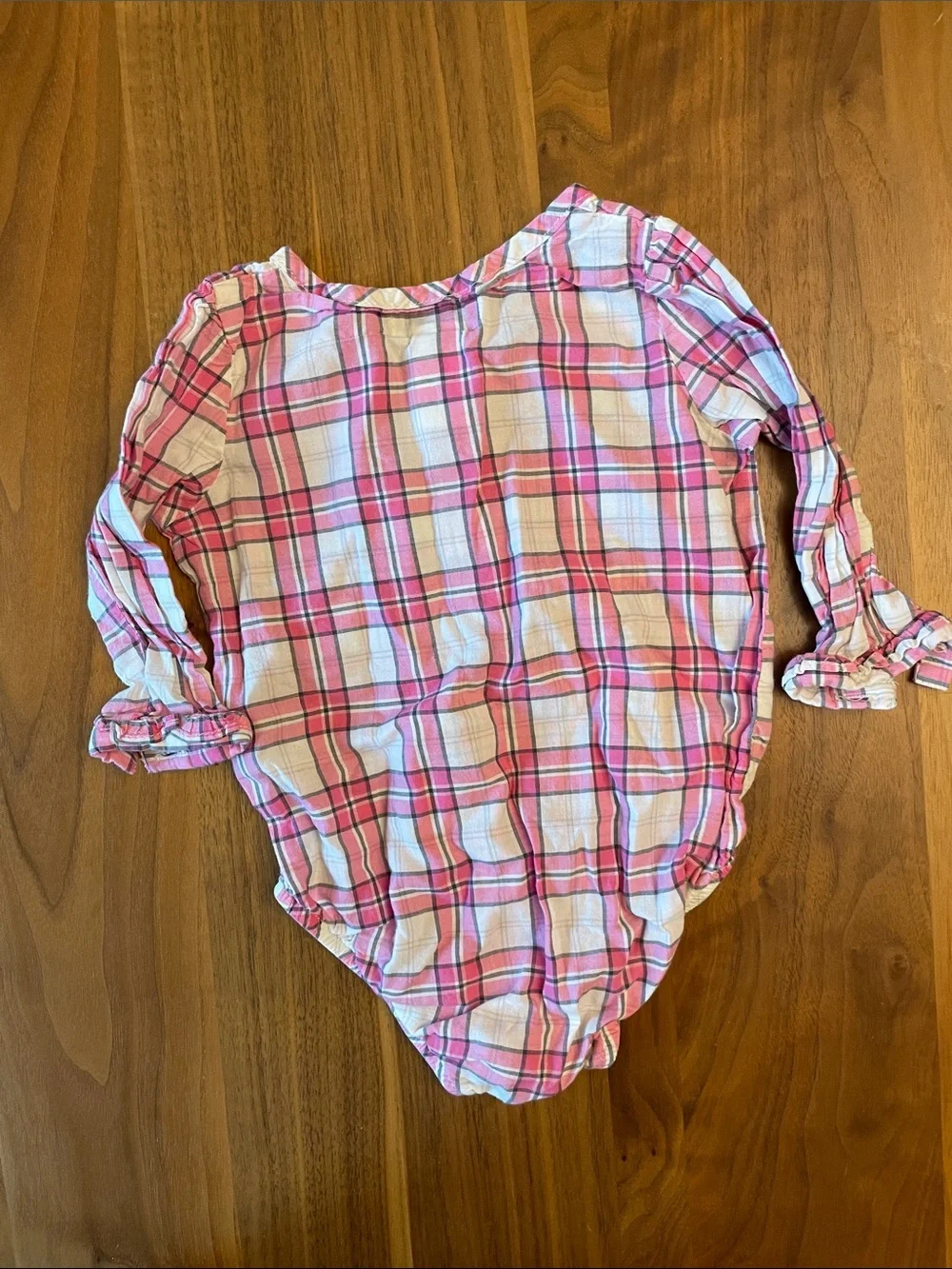 OshKosh B'gosh Pink Plaid Long-Sleeve Baby Bodysuit